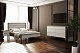 Спальня Хитроу 2, тип кровати Комбинированные, цвет Серый агат, Белый - фото 2